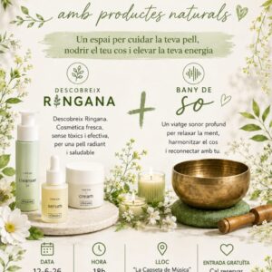 TALLER D’AUTOCURA FACIAL AMB PRODUCTES NATURALS I BANY DE SO 86 AUTOCURA RINGANA I BANY DE SO