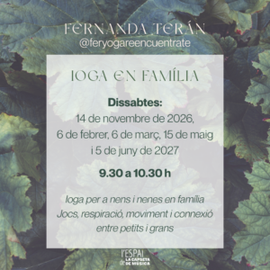 Ioga en família per a nens i nenes a Reus amb Fernanda Terán
